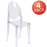 4 Pk. Ghost Side Chair in Transparent Crystal