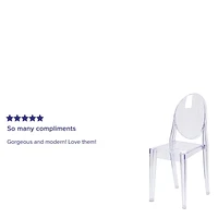 4 Pk. Ghost Side Chair in Transparent Crystal