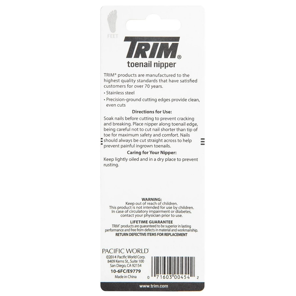 Pince à ongles orteil de Trim