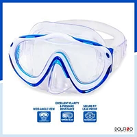 Dolfino Pro Manta Pro Youth Mask and Snorkel Combo - Blue / White