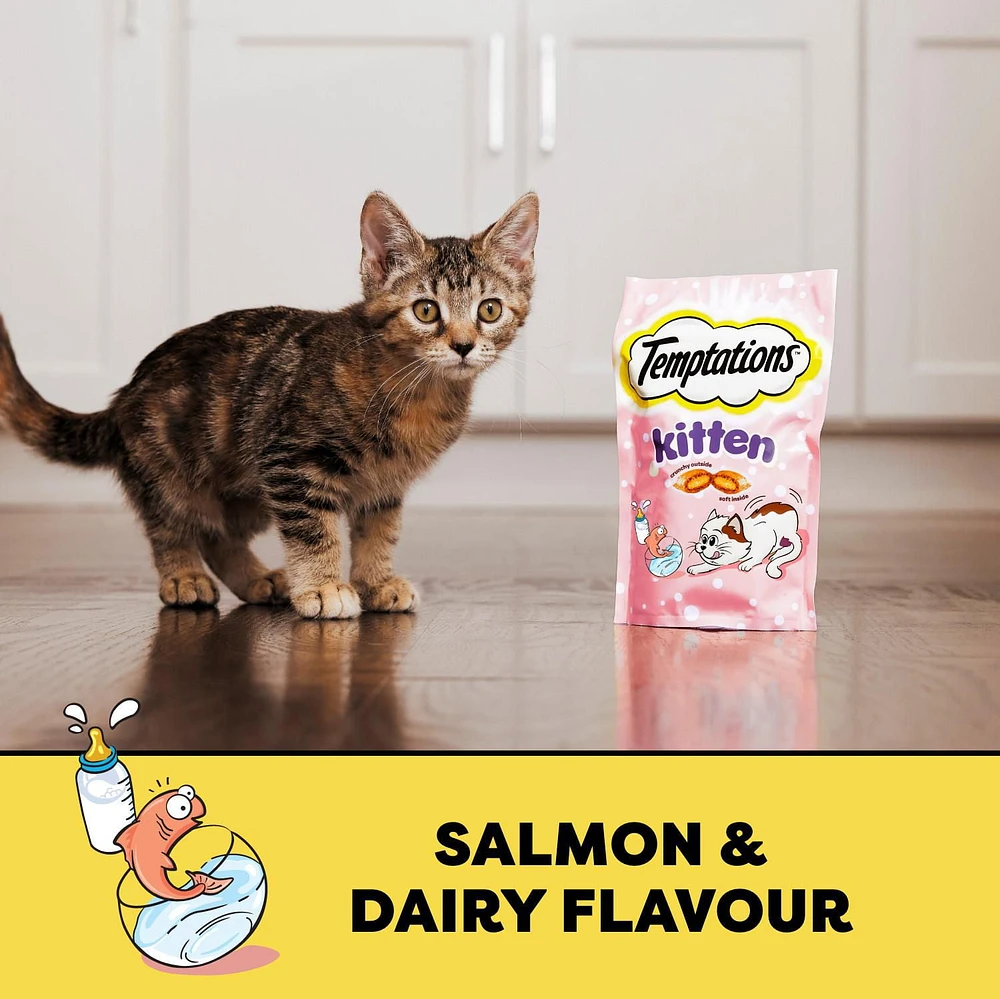 Temptations Salmon & Dairy Kitten Cat Treats, 180g