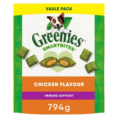 Gâteries pour chiens adultes GREENIES SMARTBITES saveur de poulet 794 g