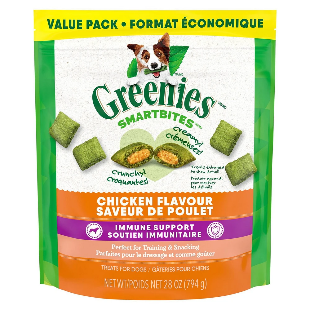 Gâteries pour chiens adultes GREENIES SMARTBITES saveur de poulet 794 g