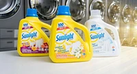 Sunlight Free and Clear Liquid Detergent (100 Loads, 4.0L), Gentle Laundry Detergent with Sensitive Formula and Stain Remover, Hypoallergenic, White, Sunlight Laundry Detergent