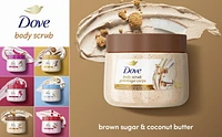 Dove Gommage pour le corps pour une peau soyeuse et lisse, au sucre brun et au beurre de noix de coco exfolie et restaure les nutriments naturels de la peau, 425g 425g