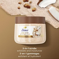 Dove Gommage pour le corps pour une peau soyeuse et lisse, au sucre brun et au beurre de noix de coco exfolie et restaure les nutriments naturels de la peau, 425g 425g