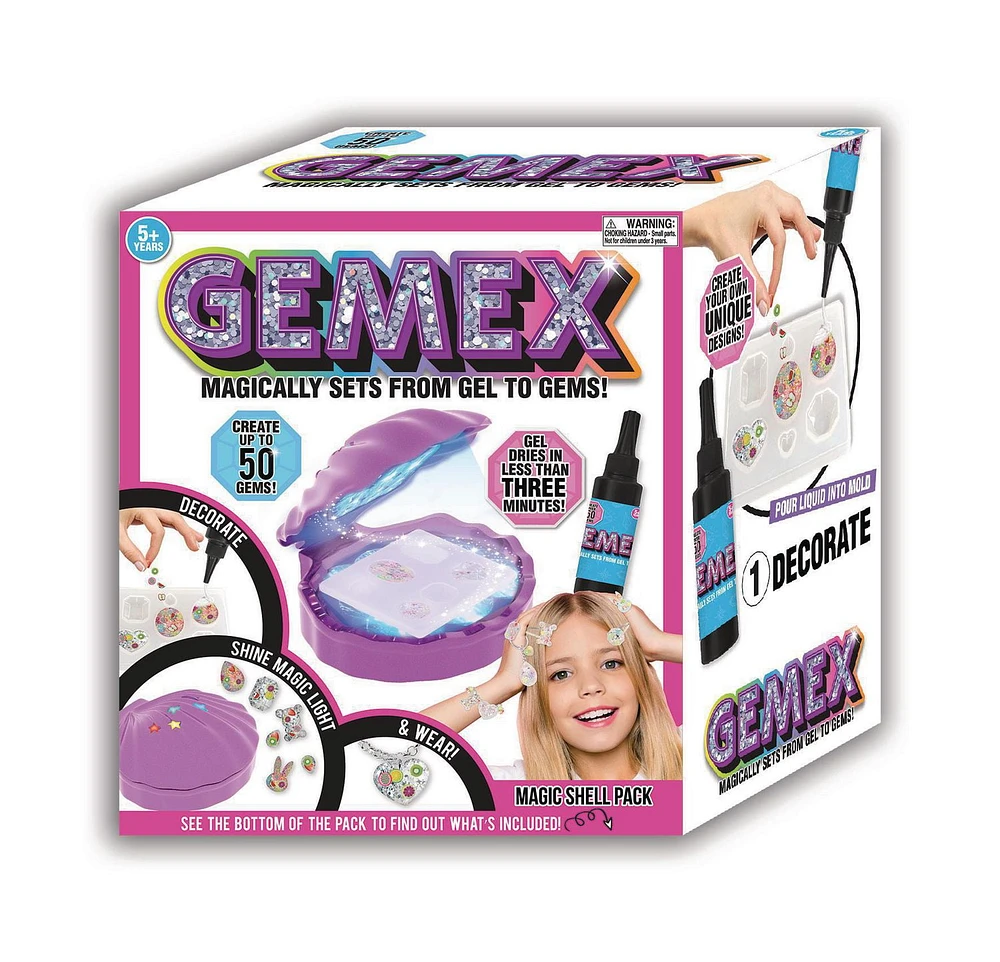 GEMEX Clam Shell Set, Turn liquid into gems!