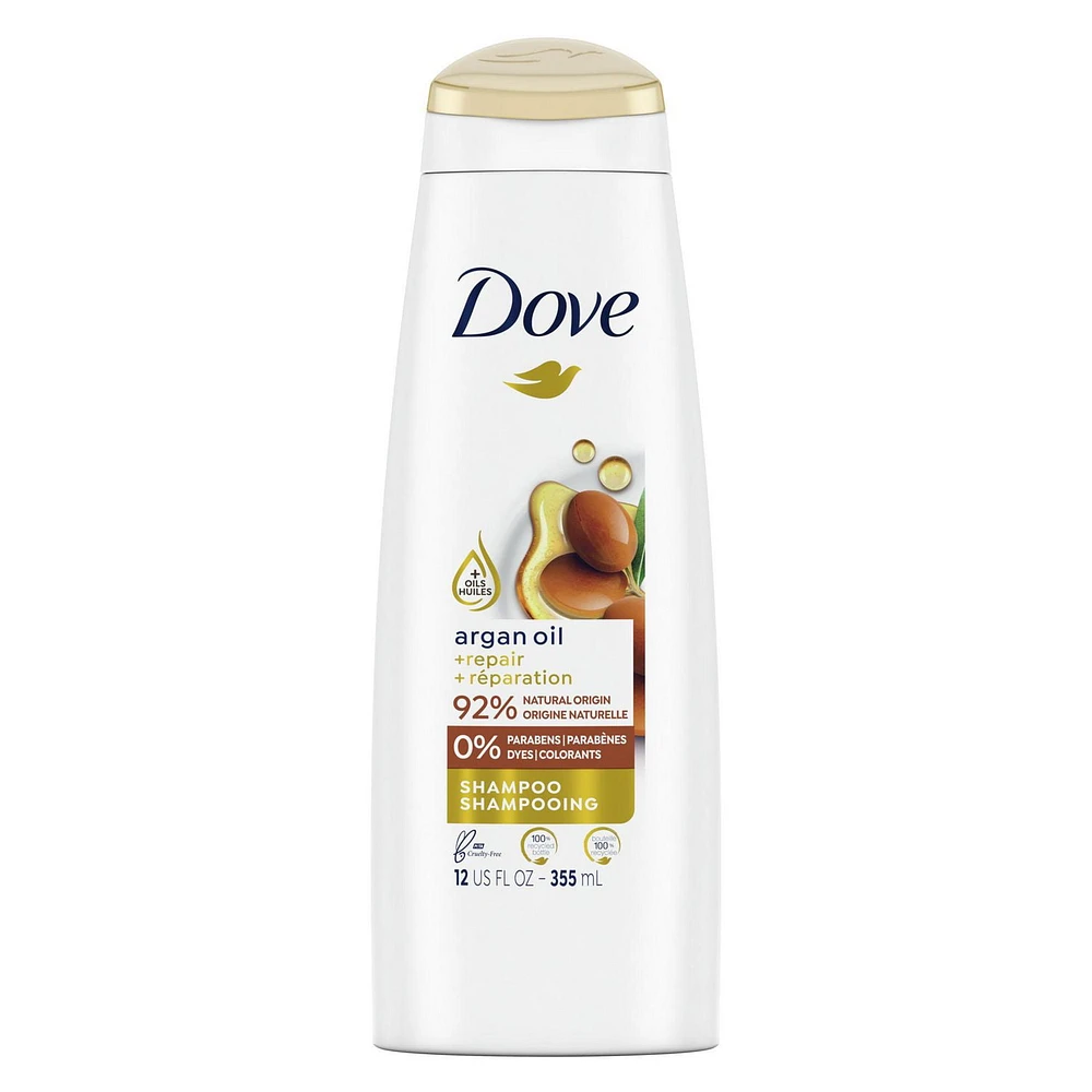 Dove Argan Oil + Repair Shampoo, 355 ml Shampoo