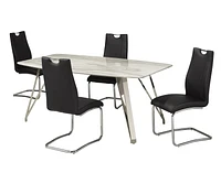 Meredith 5-Piece Dining Set, Black