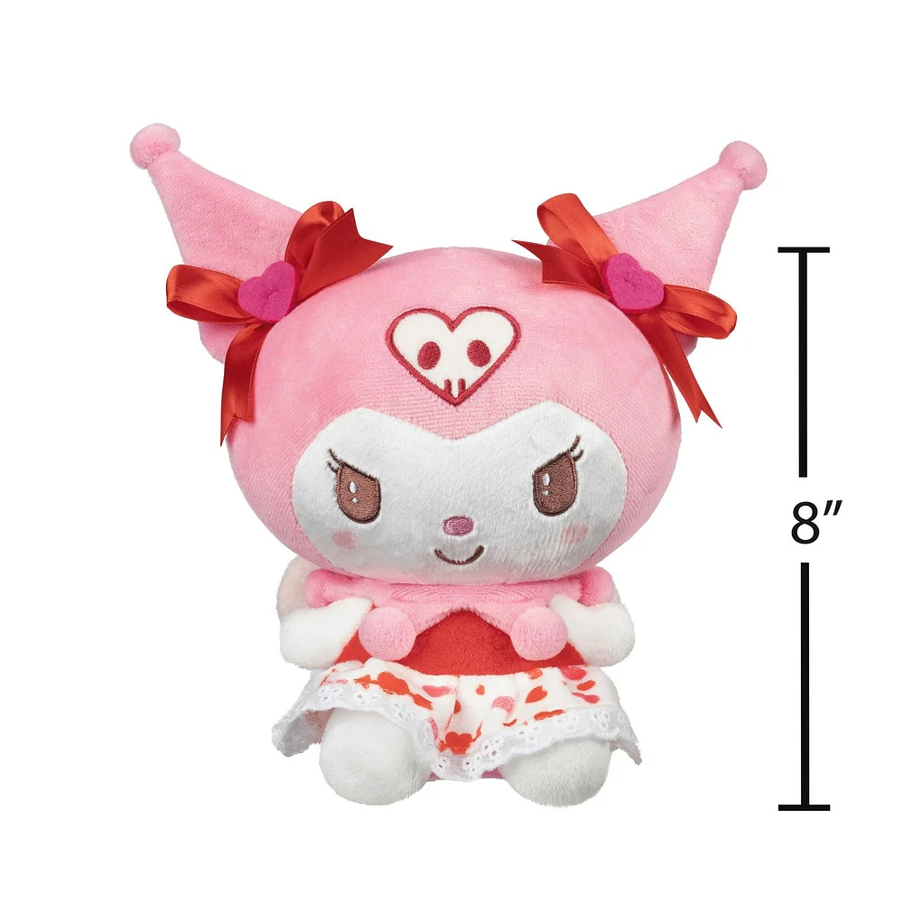 Hello Kitty and Friends Valentines 8" Plush - Kuromi, Hello Kitty & Friends!