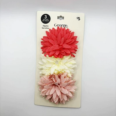 George barrettes fleurs 3 pcs
