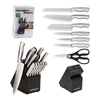 Hamilton Beach 14 Piece Stainless Steel Knife Block Set