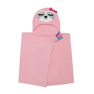 ZOOCCHINI - Serviette de bain à capuchon en éponge de neige en peluche pour tout-petits, enfants - Serviette de bain - Sadie le paresseux