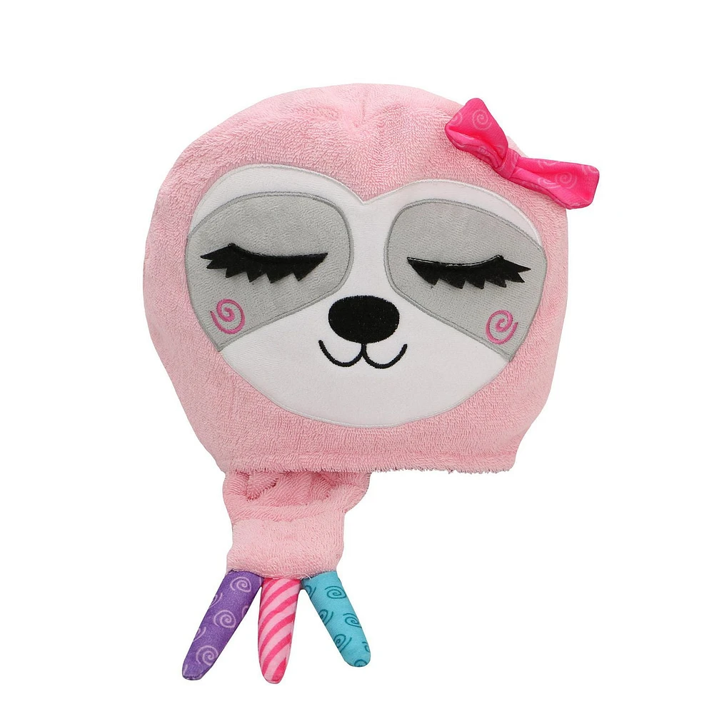 ZOOCCHINI - Toddler, Kids Plush Snow Terry Hooded Bath Towel - Swim Towel - Sadie the Sloth