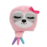 ZOOCCHINI - Toddler, Kids Plush Snow Terry Hooded Bath Towel - Swim Towel - Sadie the Sloth