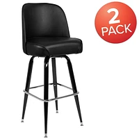 2 Pk. Metal Barstool with Swivel Bucket Seat