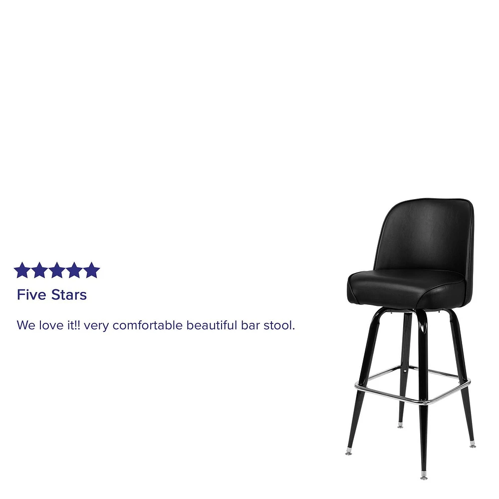 2 Pk. Metal Barstool with Swivel Bucket Seat