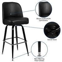 2 Pk. Metal Barstool with Swivel Bucket Seat