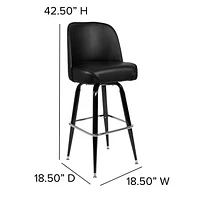 2 Pk. Metal Barstool with Swivel Bucket Seat