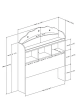 South Shore Tiara Twin Bookcase Headboard (39'') Pure White