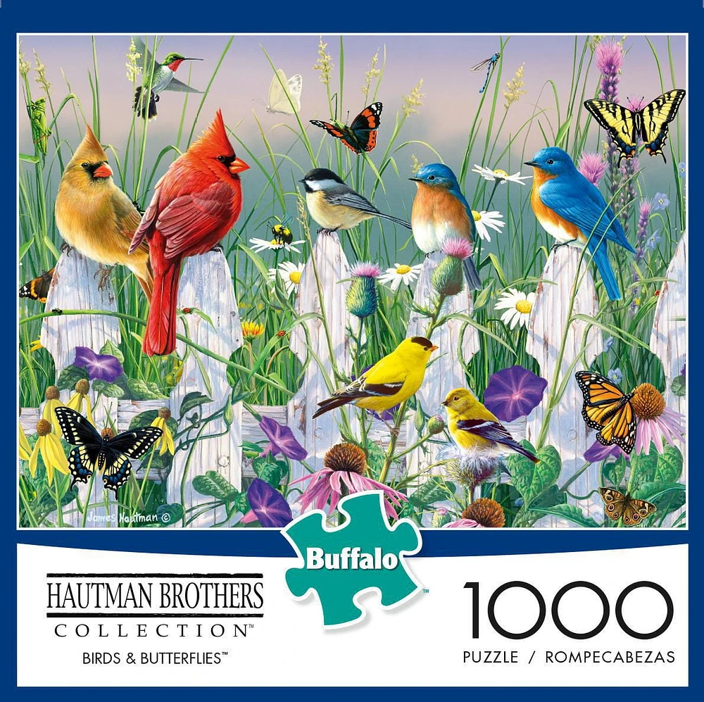 Buffalo Games Hautman Brothers Birds & Butterflies 1000 Piece Jigsaw Puzzle