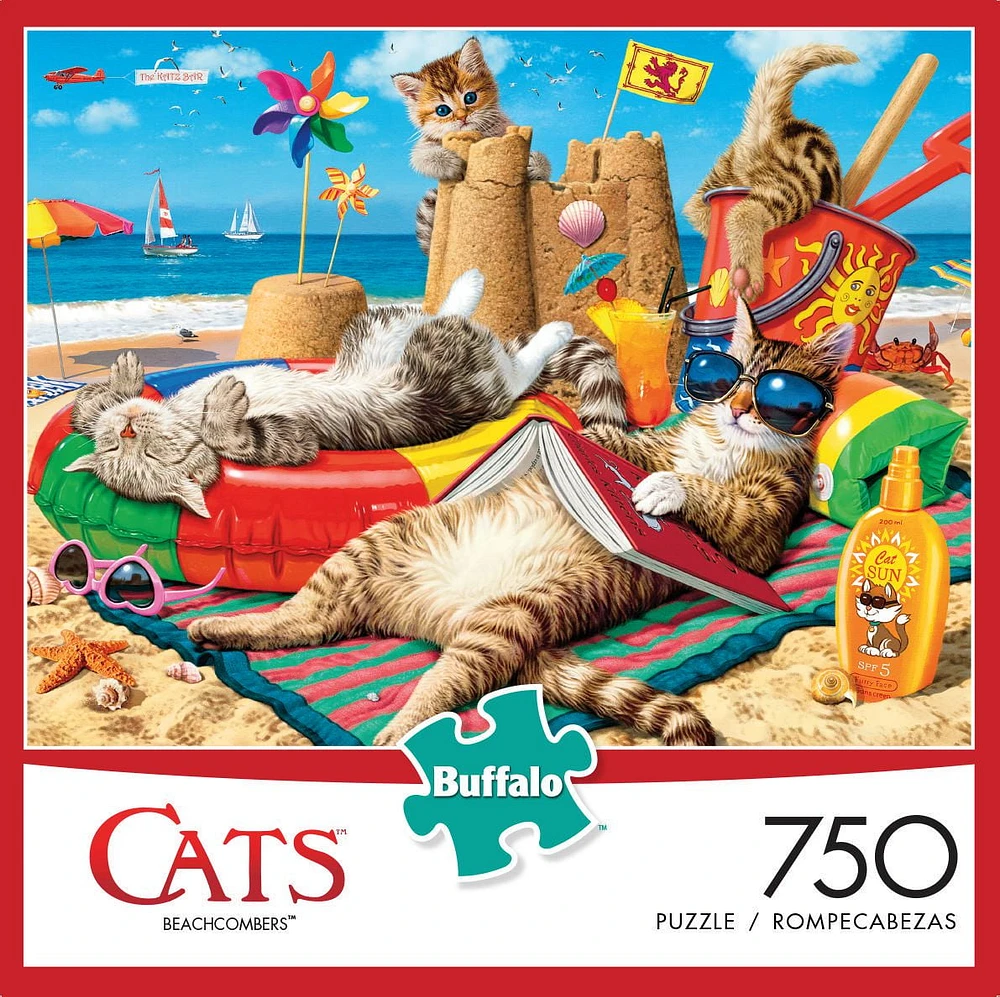 Buffalo Games Cats Beachcombers 750 Piece Jigsaw Puzzle