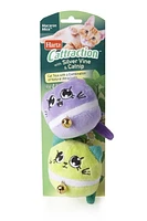 Hartz Cattraction Macaron Mice Cat Toys, Plush, wide eyed Macaron Mice