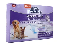 Hartz Home Protection Odour Eliminating Dog Pee Pads and Training Pads for Puppies and Adult Dogs, 100 Count (21"x21")