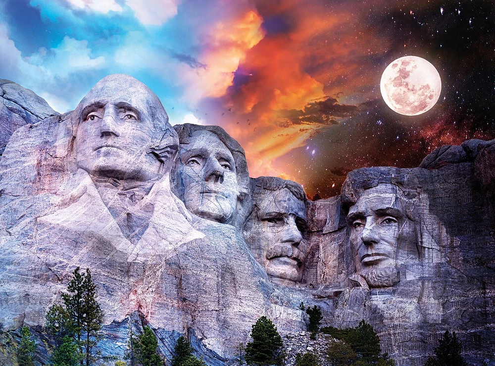 Buffalo Games Night & Day Mount Rushmore 1000 Piece Jigsaw Puzzle