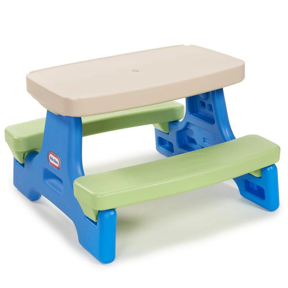 Little Tikes Easy Store Jr. Play Table with Umbrella - Blue\Green