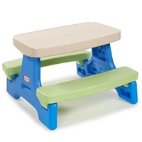 Little Tikes Easy Store Jr. Play Table with Umbrella - Blue\Green