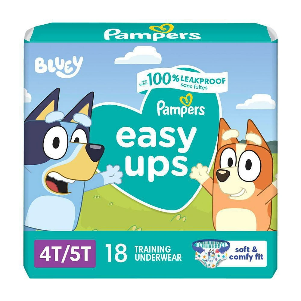 Sous-vêtements d’entraînement Pampers Easy Ups, taille 6 4T/5T, garçons