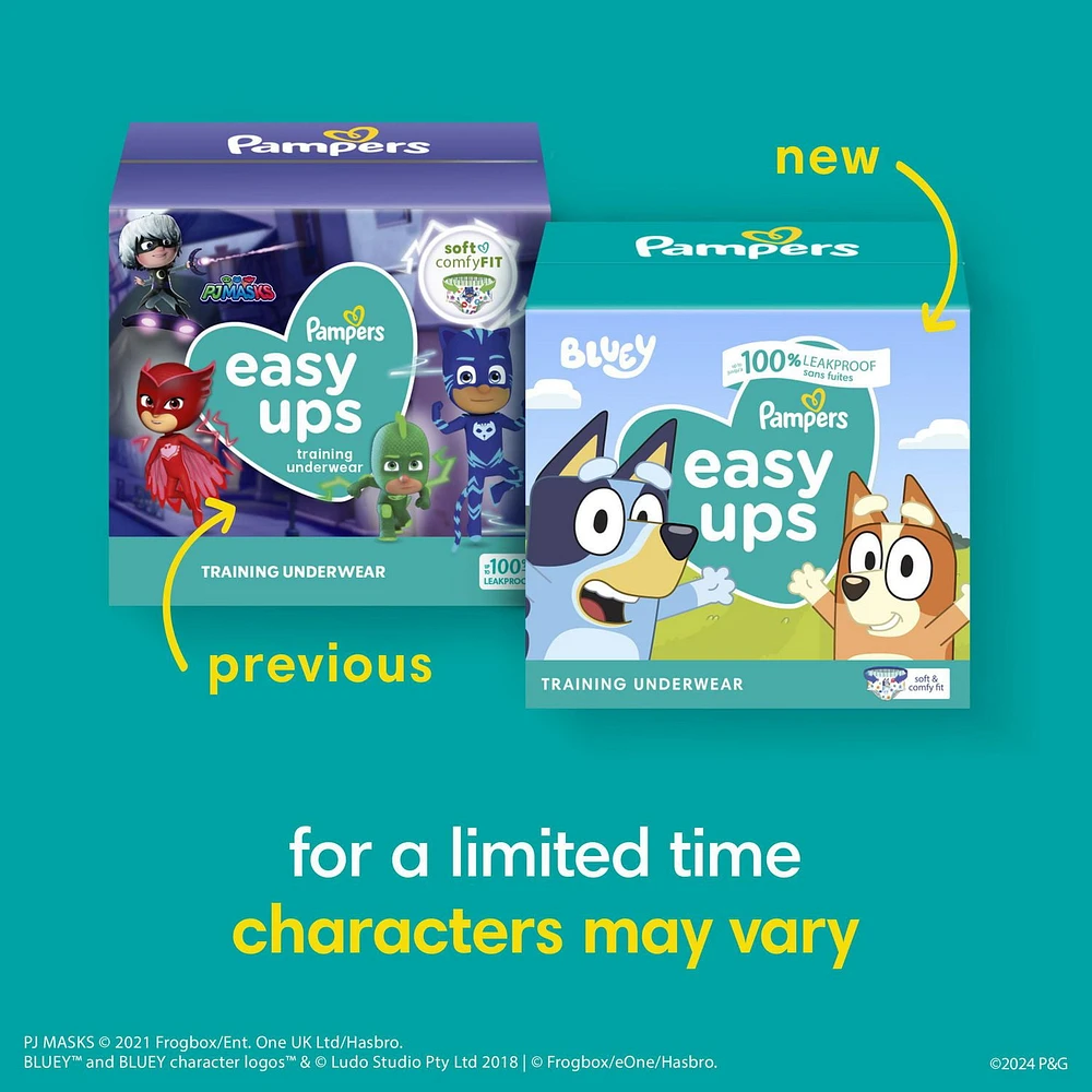 Sous-vêtements d’entraînement Pampers Easy Ups, taille 6 4T/5T, garçons