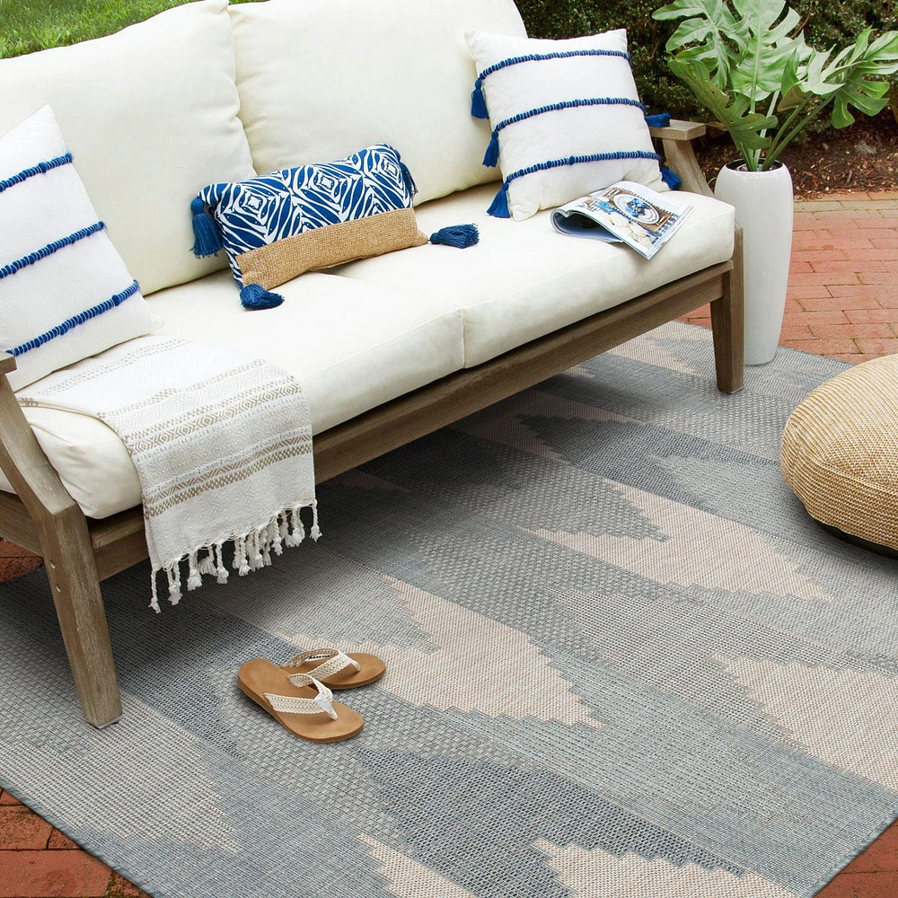 Hayweld Grey and Blue Woven Area Rug