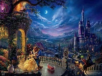 Ceaco Thomas Kinkade Disney 300-Piece Puzzle Beauty and The Beast in The Moonlight