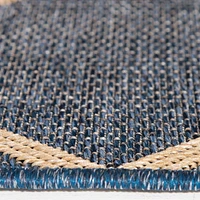 Smithleighs Cobalt Blue and Tan Woven Area Rug