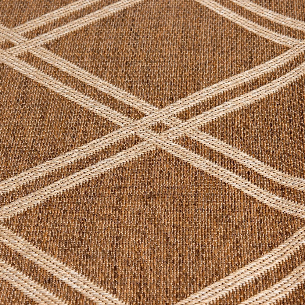 Smithleighs Beige and Tan Woven Area Rug