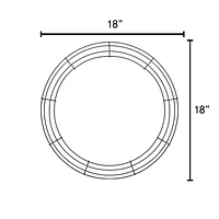 Lerman Decor's 18 inch wire wreath, Green wire wreath