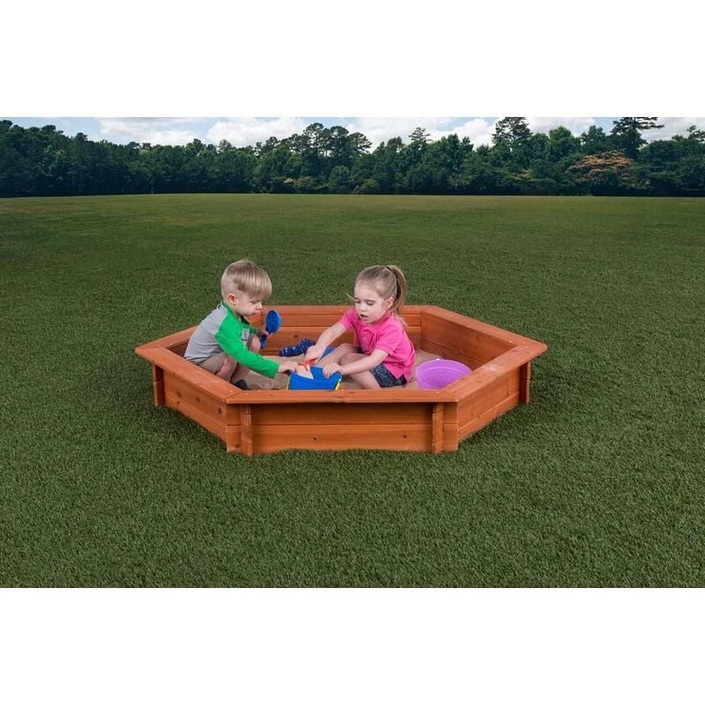 Creative Cedar Designs Hexagon Wooden Sandbox