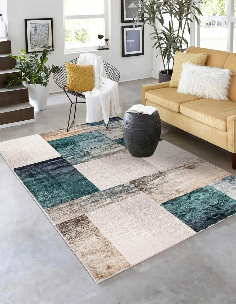 ECARPET Rylie 5'0" x 8'0" Contemporary/Modern  Area Rug for living room, bedroom, dining entrance, hallway and more.