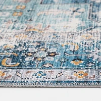 Tommin Blue and Cream Woven Area Rug