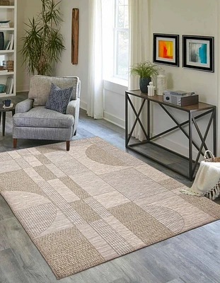 ECARPET Bodhi 5'0" x 8'0" Nautical Coastal  Area Rug for living room, bedroom, dining entrance, hallway and more.