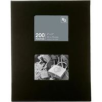 Kiera Grace 6-Pack 200-Pocket Photo Album, 2.09" x 7.4" x 9.13", Black