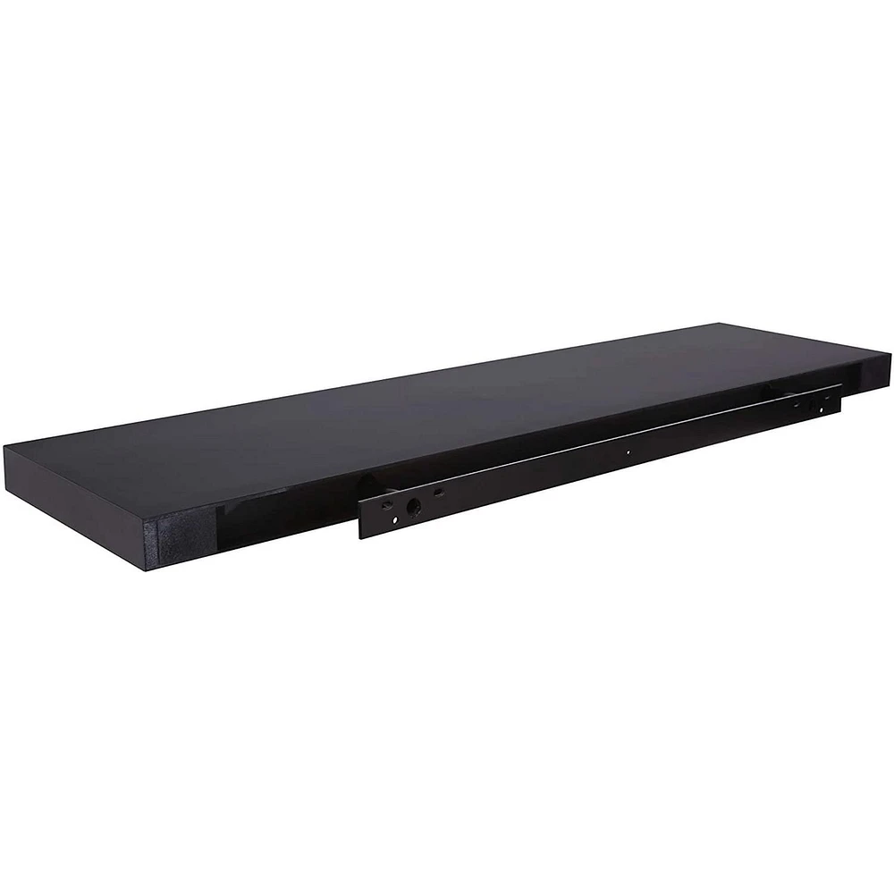 kieragrace Stockholm Aberg Floating Shelf w/ LED Light – Black, 36-Inch, Matte Finish