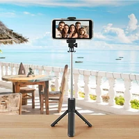 onn. Bluetooth Extendable Mini Selfie Stick Tripod, Extends to 26.8 in.