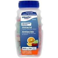 Equate Ultra Strength Antacid Calcium Carbonate Tablets, 160 Chewable Tablets