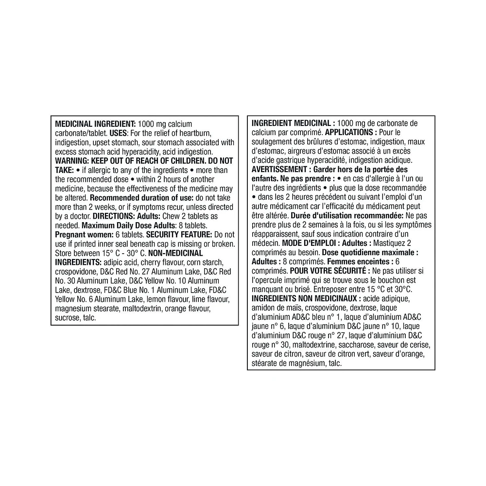 Equate Ultra Strength Antacid Calcium Carbonate Tablets, 160 Chewable Tablets