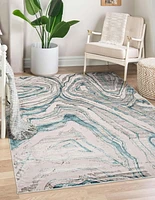 ECARPET Zhara 5'0" x 8'0" Contemporary/Modern  Area Rug for living room, bedroom, dining room, entrance, hallway and more.