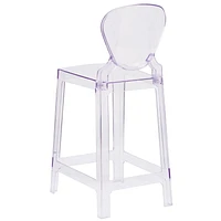 4 Pk. Ghost Counter Stool with Tear Back in Transparent Crystal