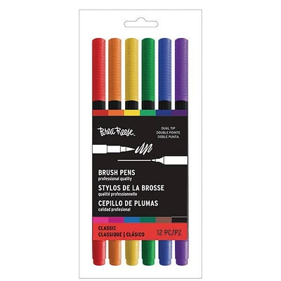 Momenta Inc Brea Reese Dual Tip Brush Pen, Primary 12pc